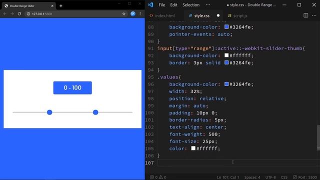 Double Range Slider | HTML, CSS, Javascript | With Source Code смотреть онлайн