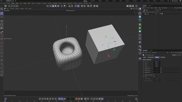 Tutorial / Как сделать круглое отверстие в квадратной форме / Cinema 4d / 2 способа смотреть онлайн