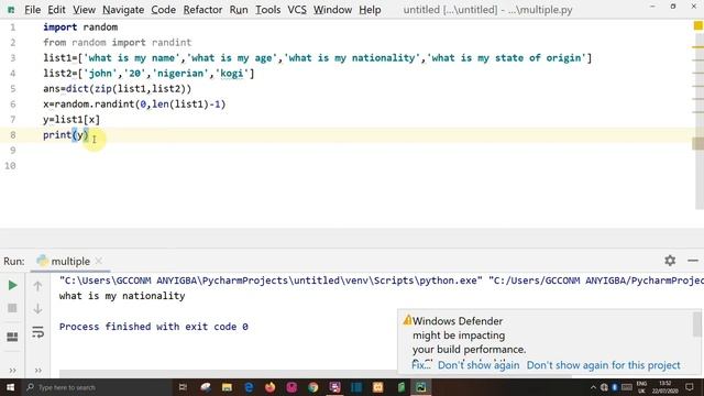 Random quiz generator in Python using lists смотреть онлайн