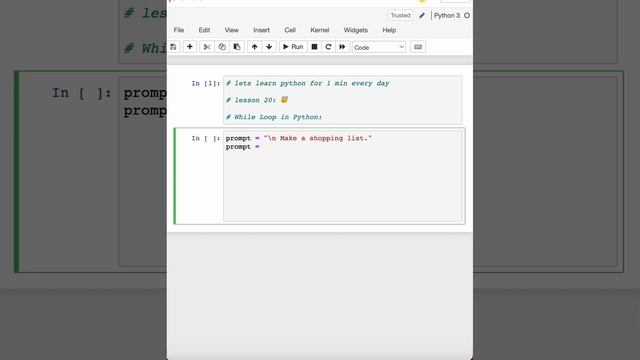 1 minute python| While Loop in python| lesson 20 смотреть онлайн