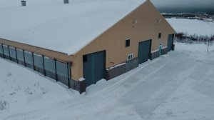 Коровник привязного содержания на 280 голов КРС. Строительство выполнял ООО «Ваш Ангар»