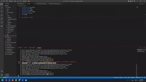 Windows nestjs app can't connect to Postgresql Docker container