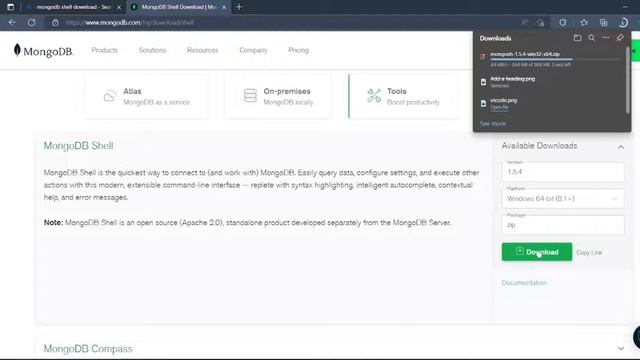 Install MongoDB Shell Mongosh on windows 11 / Install mongosh and run Mongosh latest version смотреть онлайн