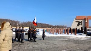 Проход роты почётного караула на Федеральном военном мемориальном пантеоне «Защитникам Отечества»