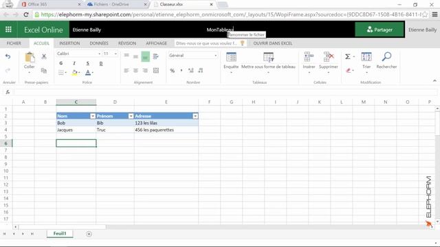 Tuto Office 365 - Ce qui change avec Excel Online ? | Elephorm смотреть онлайн