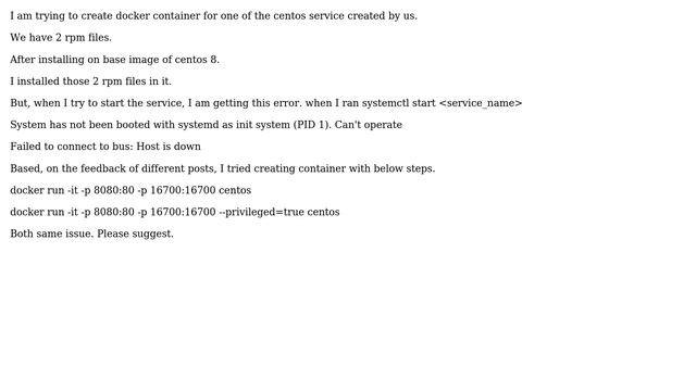 Docker, System has not been booted with systemd as init system (PID 1). Can't operate смотреть онлайн