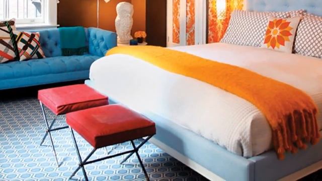 ДИЗАЙН ИНТЕРЬЕРА СОЧЕТАНИЕ СИНЕГО И ОРАНЖЕВОГО смотреть онлайн