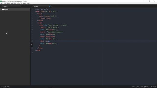 PHP Programming Language Tutorials BY MINDCOB - Lecture - 3 смотреть онлайн