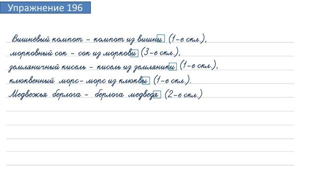 Упражнение 196 на странице 109. Русский язык 4 класс. Часть 1. смотреть онлайн