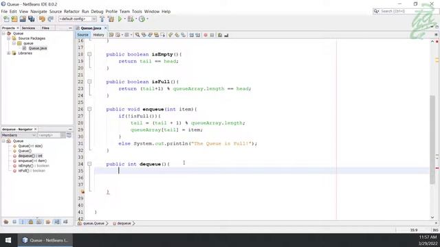 50 - Queues: Circular Array Queue Implementation Part 02 (Java) смотреть онлайн