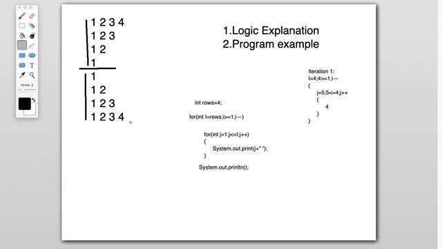 10.Number patterns in java - Program to print number pattern with for loop смотреть онлайн