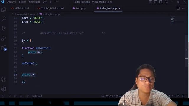 Curso PHP HTML MySQL 07 COMENTARIO,VARIABLES,ALCANCE смотреть онлайн