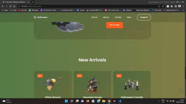 2AW Rushikesh Halloween Responsive Website Pure HTML CSS SASS JavaScript jQuary with Animations and смотреть онлайн