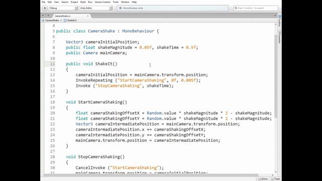 How To Create Camera Shake Effect in Unity Game. Simple 2D Tutorial. смотреть онлайн