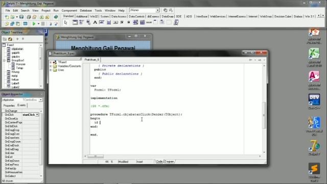 Cara Membuat Program Percabangan di Borland Delphi 7 смотреть онлайн