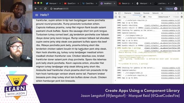 Create Apps Using a Component Library (with Marquet Reid) — Learn With Jason смотреть онлайн