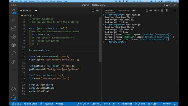 JavaScript Factory Functions and the Prototype смотреть онлайн