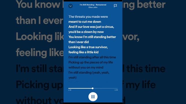 Im still standing | spotify | смотреть онлайн