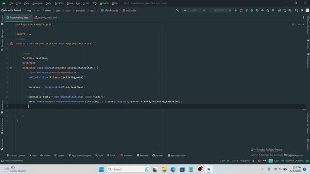 Multiple Color in Single TextView in Android Studio | Single TextView with Multiple Colored Text смотреть онлайн