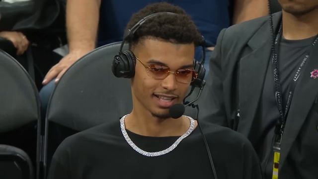 Projected No. 1 Pick Victor Wembanyama Sideline Interview At Lakers Game смотреть онлайн