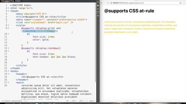 The Latest CSS at-rule: @supports смотреть онлайн