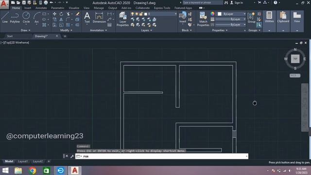7.How to Create Floor Plan in Auto CAD Part 1. #autocad #2020 #floorplan #groundfloor #autodesk смотреть онлайн