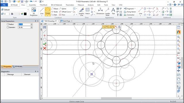 T-Flex CAD 15 2D - Exercise 75 смотреть онлайн