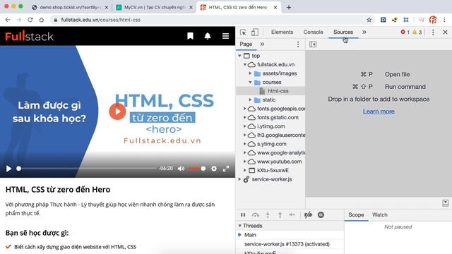 Làm quen với Dev tools | Giới thiệu bộ công cụ Dev tools trên trình duyệt смотреть онлайн
