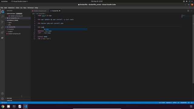 Docker #3 Dockerfile ile image build etme. Laravel 7 için Dockerfile ve permission sorunu смотреть онлайн