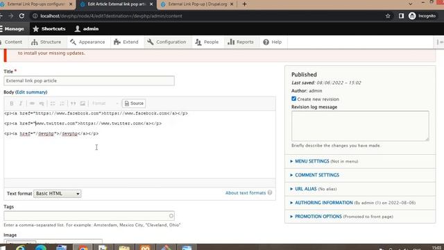 External Link Pop-up in Drupal 9 | Drupal 8 | Drupal 10 смотреть онлайн