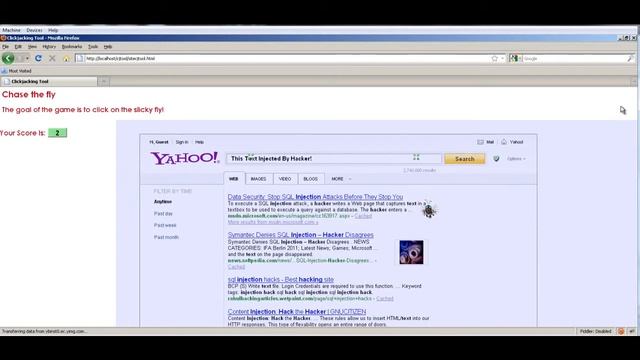 Click Jacking Injecting Text Demo смотреть онлайн
