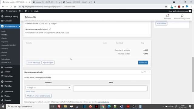 Cómo realizar facturas rectificativas en Woocommerce, Wordpress. смотреть онлайн