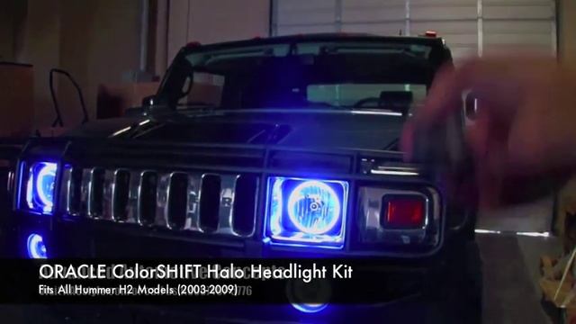 Hummber H2 ColorSHIFT Halo Headlights by ORACLE LIGHTING смотреть онлайн