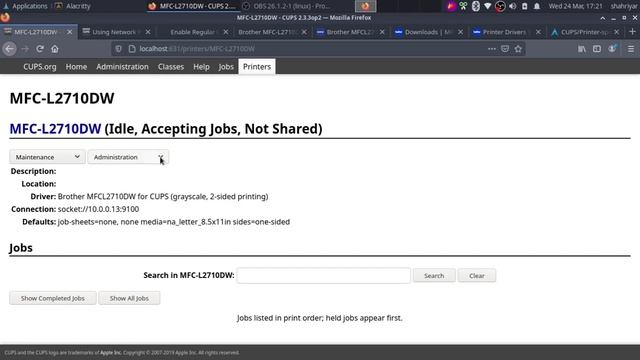 How To Set Up Printing for Brother MFC-L2710DW on (Arch) Linux смотреть онлайн