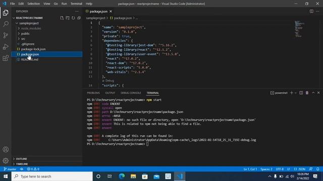 npm start error package json reactjs react native nodejs error npm start package json error fixed смотреть онлайн