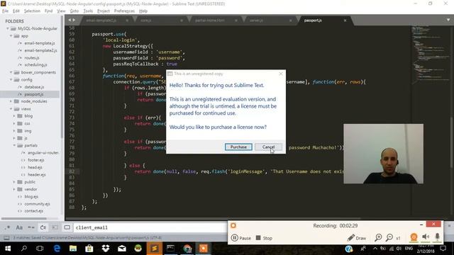 Modern Day CMS - Part #3 - Code Review: The Backend - NodeJS, Socket.io and Passport Authentication смотреть онлайн
