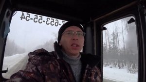 Работа на тракторе Амкодор. Расчистка снега.