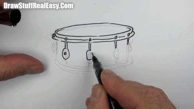 Learn how to draw a Snare drum Real Easy | Step by Step with Easy, Spoken Instructions смотреть онлайн