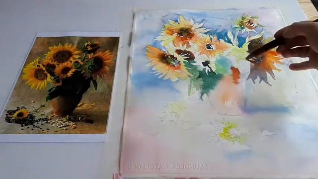 Курсы по акварели... ПОДСОЛНУХИ! проморолик смотреть онлайн
