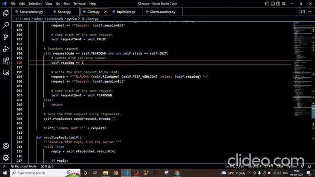 Video streaming using RTSP and RTP смотреть онлайн