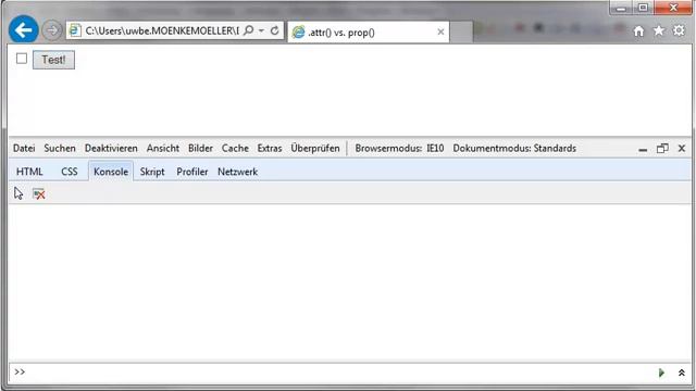 Screencast jQuery - attr() vs prop() смотреть онлайн