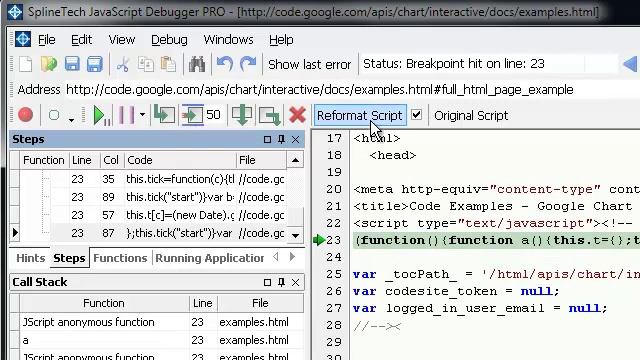 Reformat Script: SplineTech JavaScript Debugger PRO Part 1. How to debug Javascript смотреть онлайн