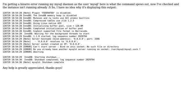 DevOps & SysAdmins: Error running MySQL Daemon смотреть онлайн