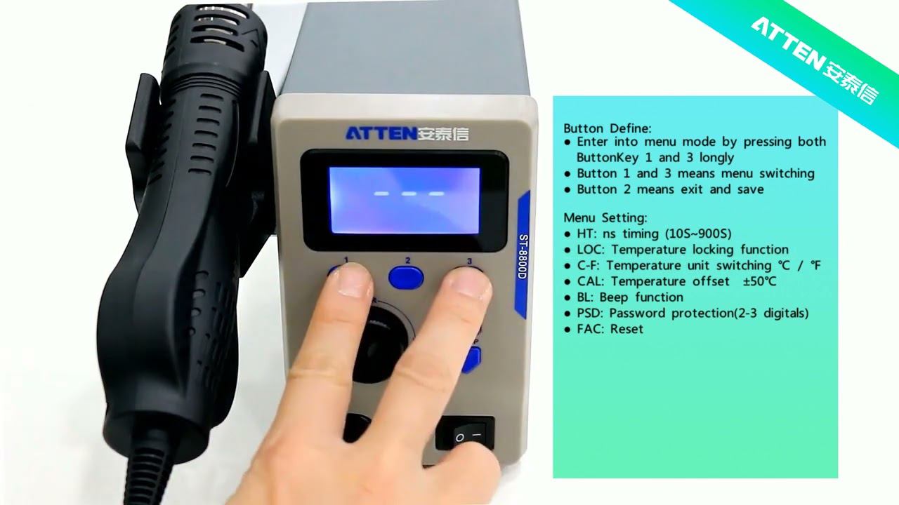 ST-8800D, Станция паяльная термовоздушная 100 ~500, 800W смотреть онлайн