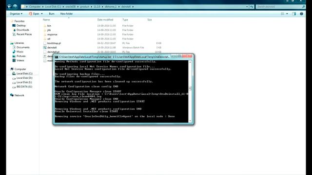 Unistallation of Oracle 11g r2 смотреть онлайн