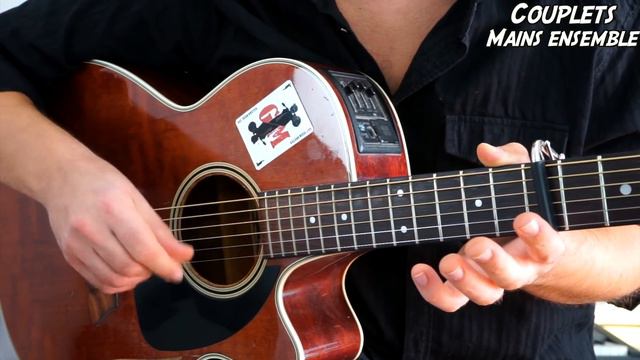 HOTEL CALIFORNIA - Tuto PART 2/3 - The Eagles Guitar ACOUSTIC Lesson смотреть онлайн