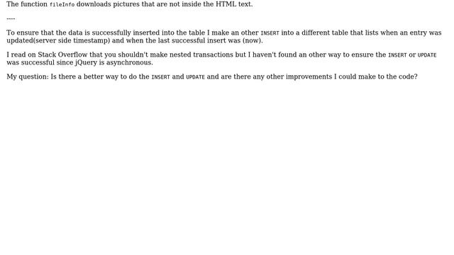 Code Review: Nested SQLite transactions in jQuery смотреть онлайн