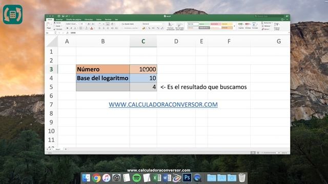 Calcular logaritmos en EXCEL, en cualquier base смотреть онлайн