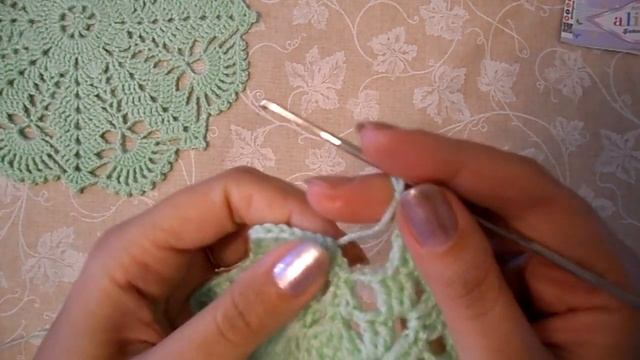 Сервировочная салфетка крючком. смотреть онлайн