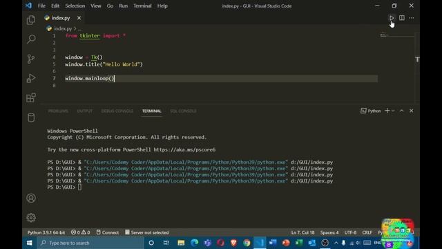 Simple Hello World GUI Using Tkinter Python In Hindi | Python Tkinter Most Basic GUI In Hindi смотреть онлайн